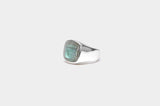 IX Cushion Signet Labradorite Ring