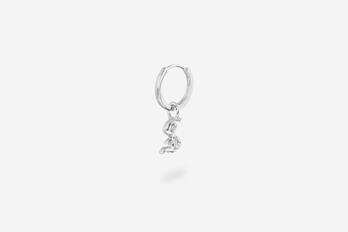 IX S Letter Silver Pendant