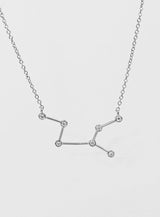 Star Sign Virgo 18K Whitegold Necklace w. Diamond