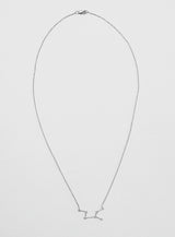Star Sign Virgo 18K Whitegold Necklace w. Diamond