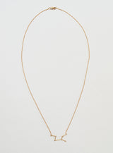 Star Sign Virgo 18K Gold Necklace w. Diamond