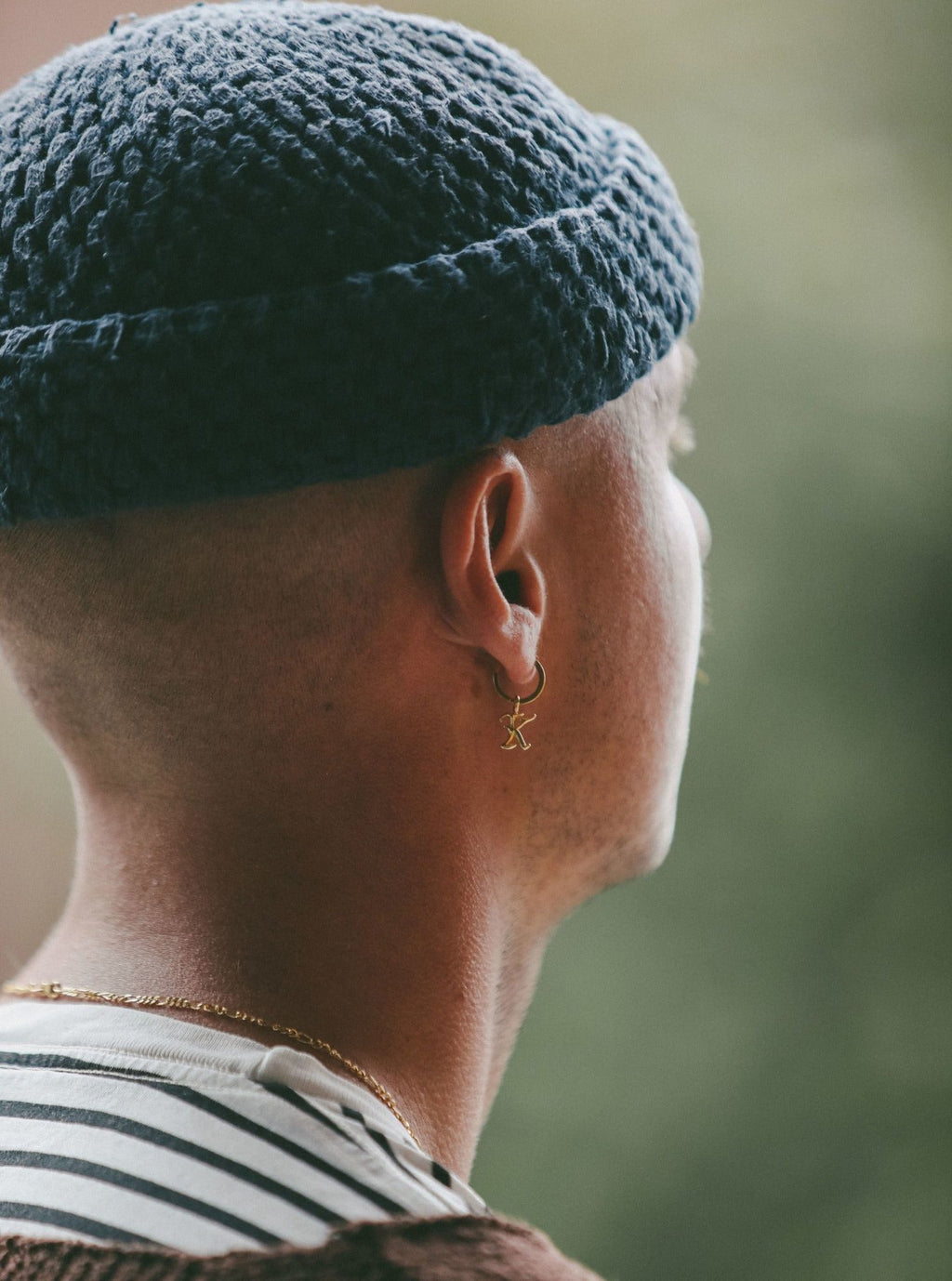 IX K Letter 22K Gold Plated Pendant