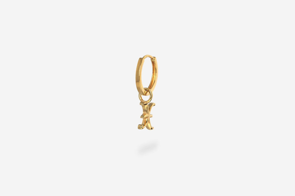 IX X Letter 22K Gold Plated Pendant