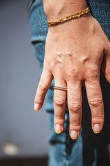 IX Rope Gold Plated Ring