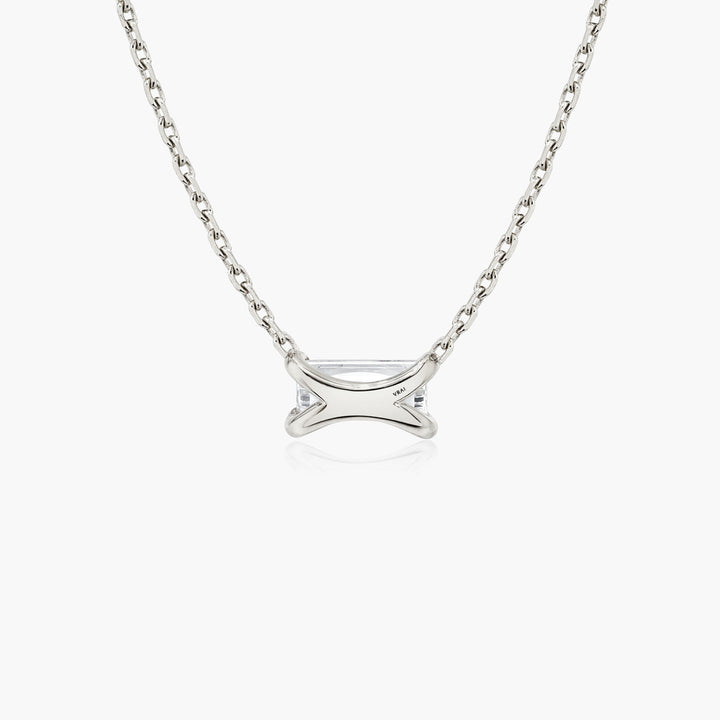 Iconic Baguette 14K Whitegold Necklace w. Lab-Grown Diamond