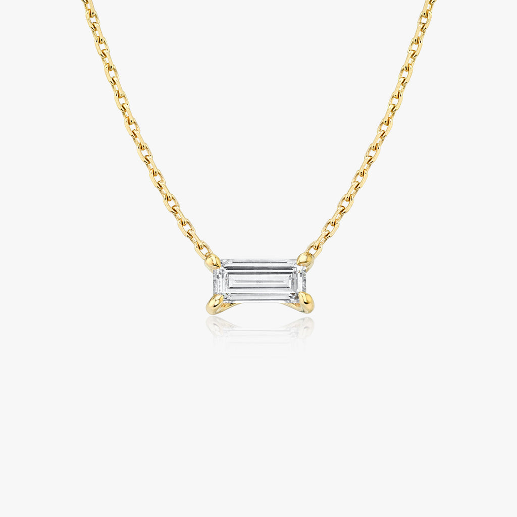 Iconic Baguette Halskette 14K Gold I Labor-Diamanten
