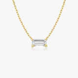 Iconic Baguette Halskette 14K Gold I Labor-Diamanten