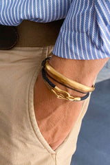 Midnight theme Life men's 18K Gold Bracelet