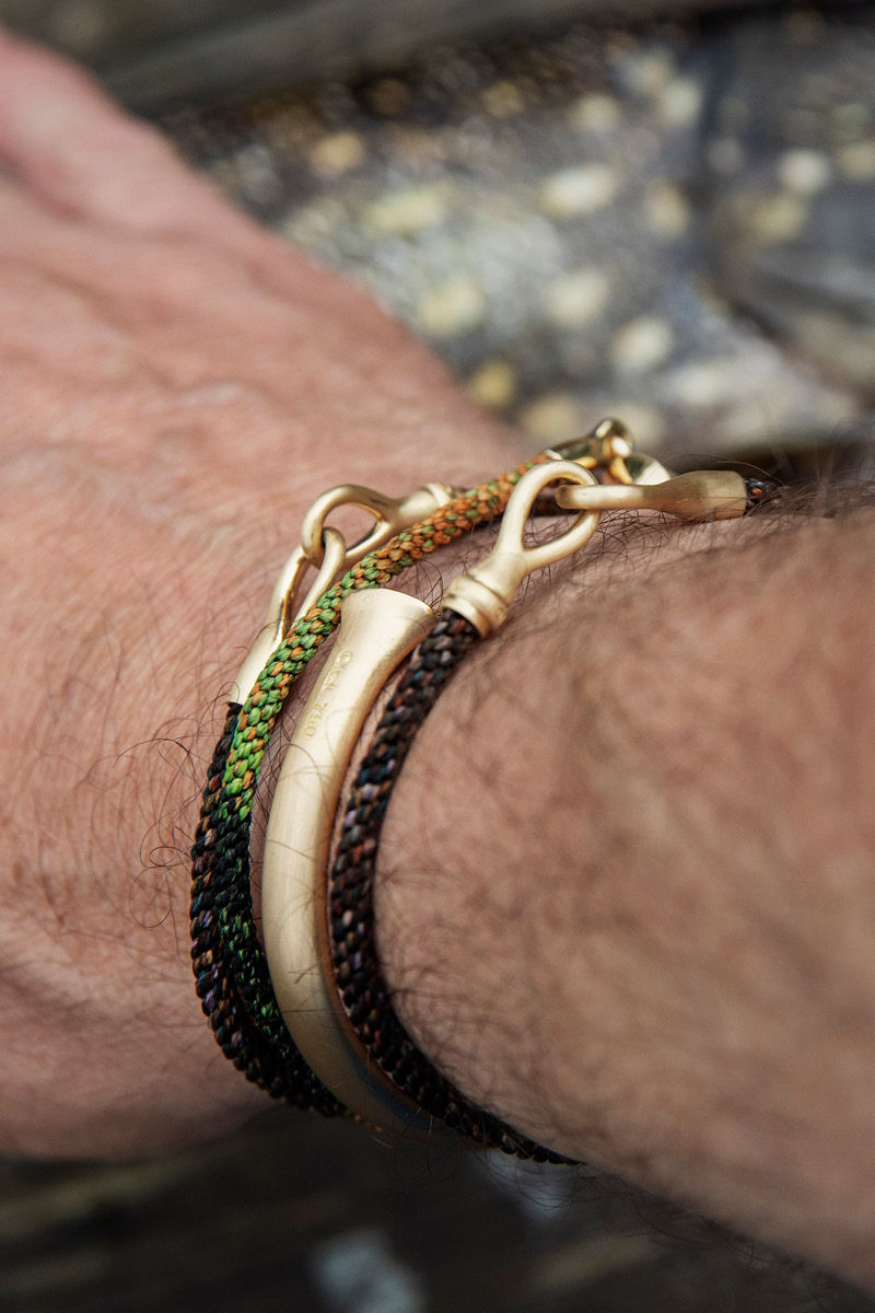 Maroon theme Life men's 18K Gold Bracelet