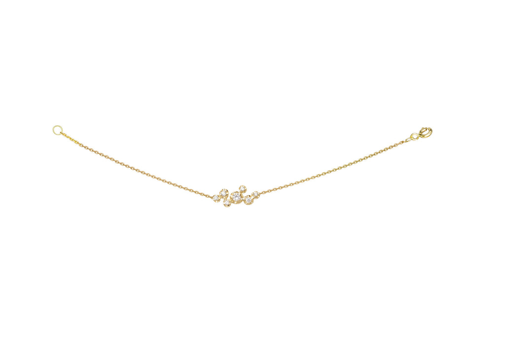 Mellem Organic Nr 04 18K Guld, Hvidguld eller Rosaguld Armbånd m. Diamanter