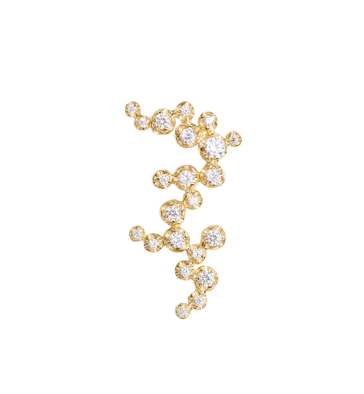 Big Organic Nr 02 Brosche I 18K Gold, Weißgold oder Rosegold I Diamanten