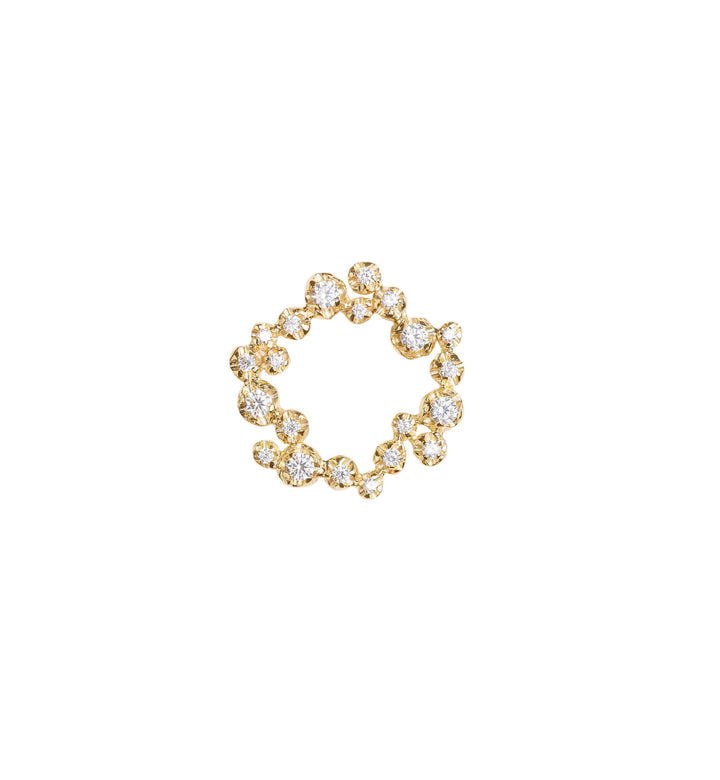 Big Circle Nr 01 Brosche I 18K Gold, Weißgold oder Rosegold I Diamanten