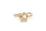 Small Circle Nr. 01 18K Gold, Whitegold or Rosegold Ring w. Diamonds