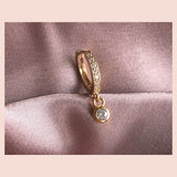 Starry Night 18K Gold Plated Hoop w. White Zirconia