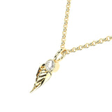 Becoming Wing 18K Gold Pendant w. Lab-Grown Diamond