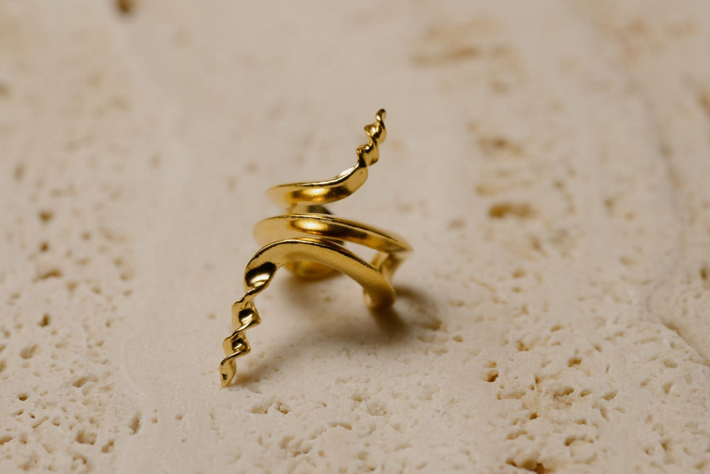 IX Conch Gold Plated Ear Cuff