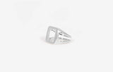 IX Octagon Simple Signet Sølv Ring