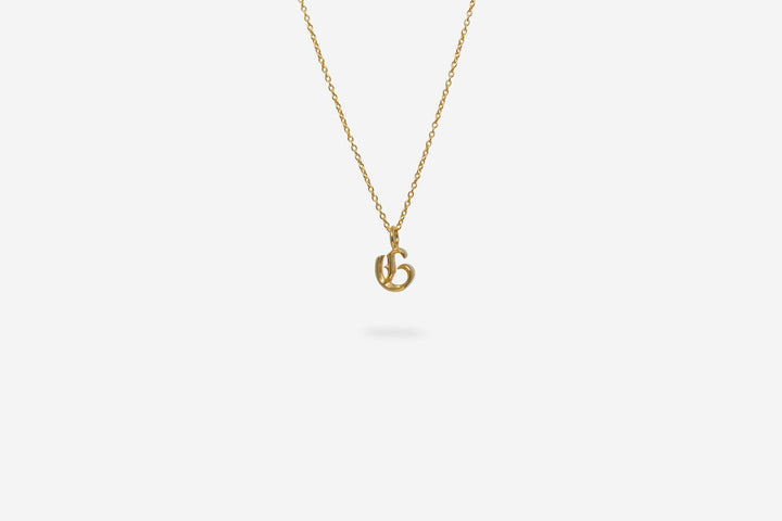 IX G Letter 22K Gold Plated Pendant