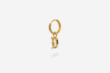 IX D Letter 22K Gold Plated Pendant
