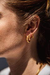 IX Eternity Gold Plated Hoops