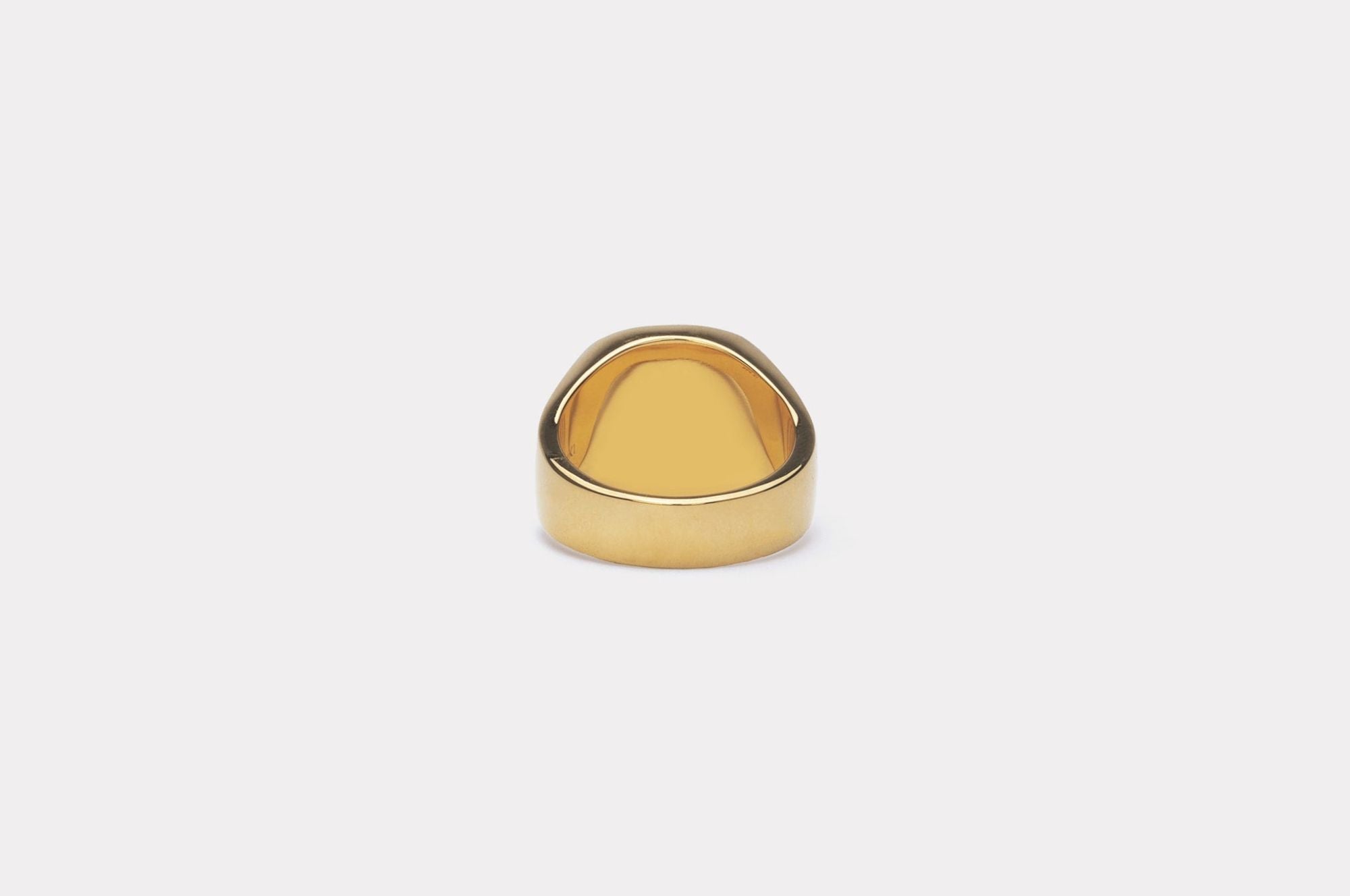 IX Cushion Signet 22K Gold Plated Ring w. Tiger's Eye Ring