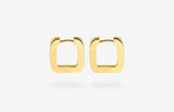 IX Bold Square Gold Plated Hoop