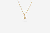 IX Lucky Number 5 Gold Plated Pendant