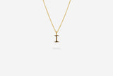 IX I Letter 22K Gold Plated Pendant