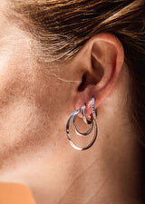 IX Edge Silver Earring
