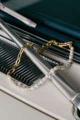 IX Uniqio Perle Halskæde Forgyldt