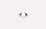 IX Mini Oval Signet Silver Ring