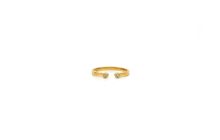 Yūgen Open 14K Gold, Whitegold or Rosegold Ring w. Diamonds