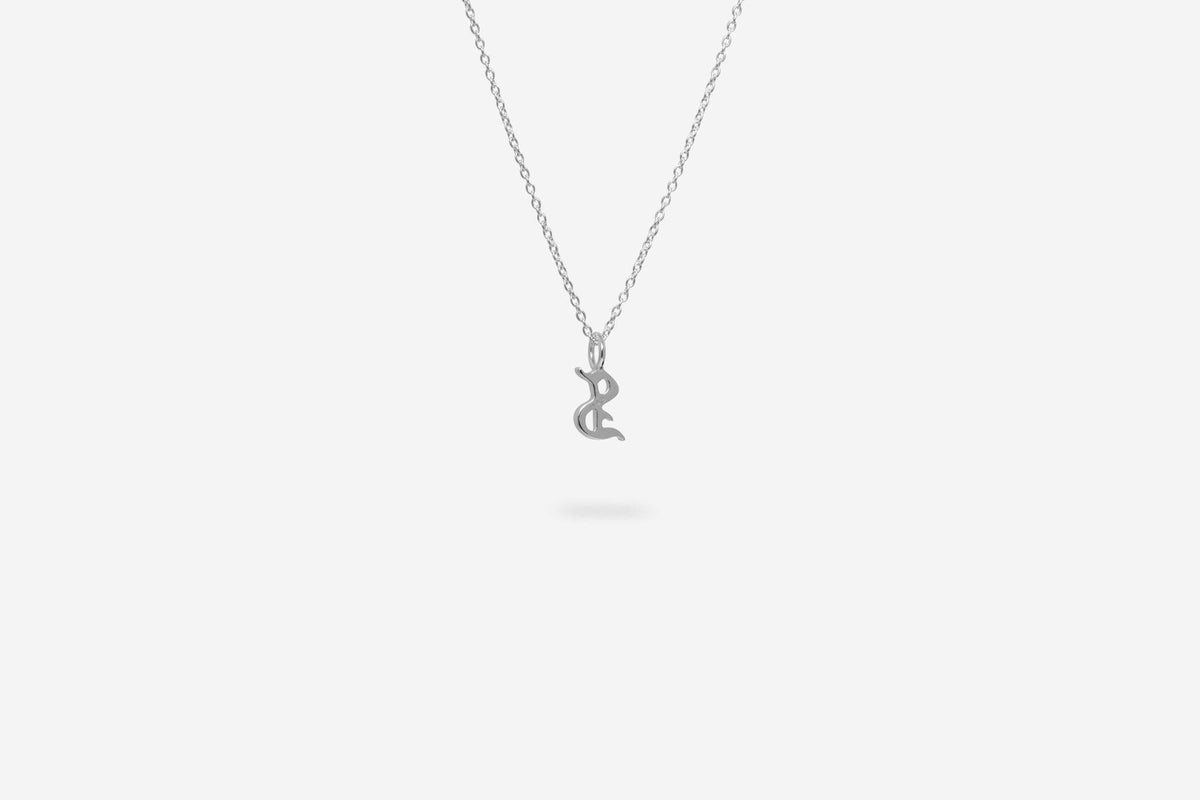 IX S Letter Silver Pendant
