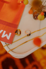 IX Cushion Signet 22K Gold Plated Ring w. Tiger's Eye Ring