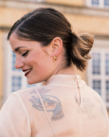 IX Chunky Edge s 14K Gold Hoops