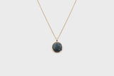 IX Round Marble Gold Plated Pendant