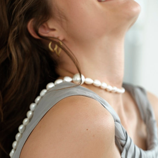 Elegant White Imitation Pearl Choker Necklace Big Round Pearl Wedding  Necklace for Women Charm Fashion Jewelry