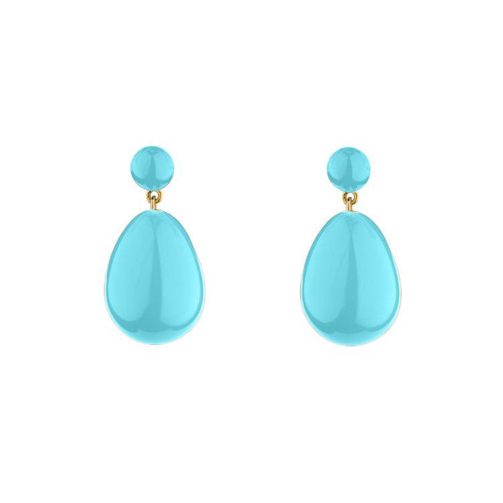 Blue Mini Goldplated Drop Earrings