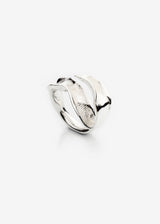 Lactuca Double Silver Ring