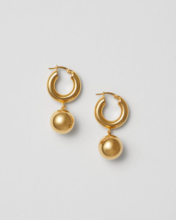 Sphere Gold Plated Hoops