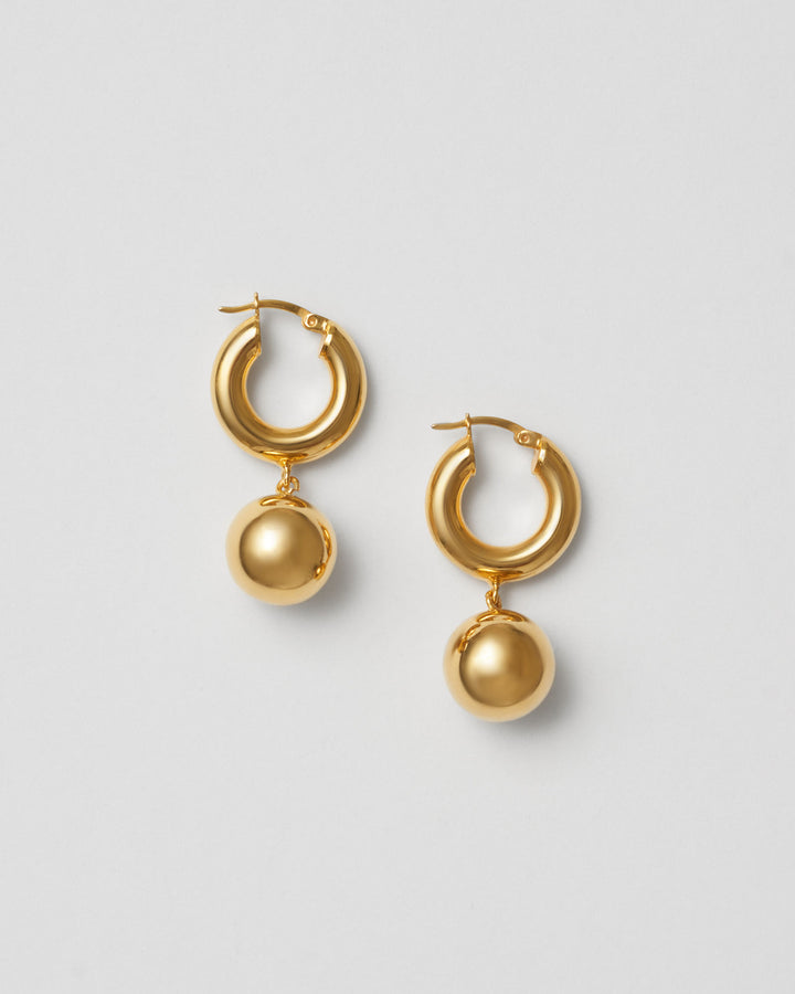 Sphere Gold Plated Hoops