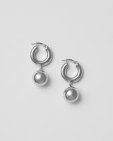 Sphere Silver Hoops