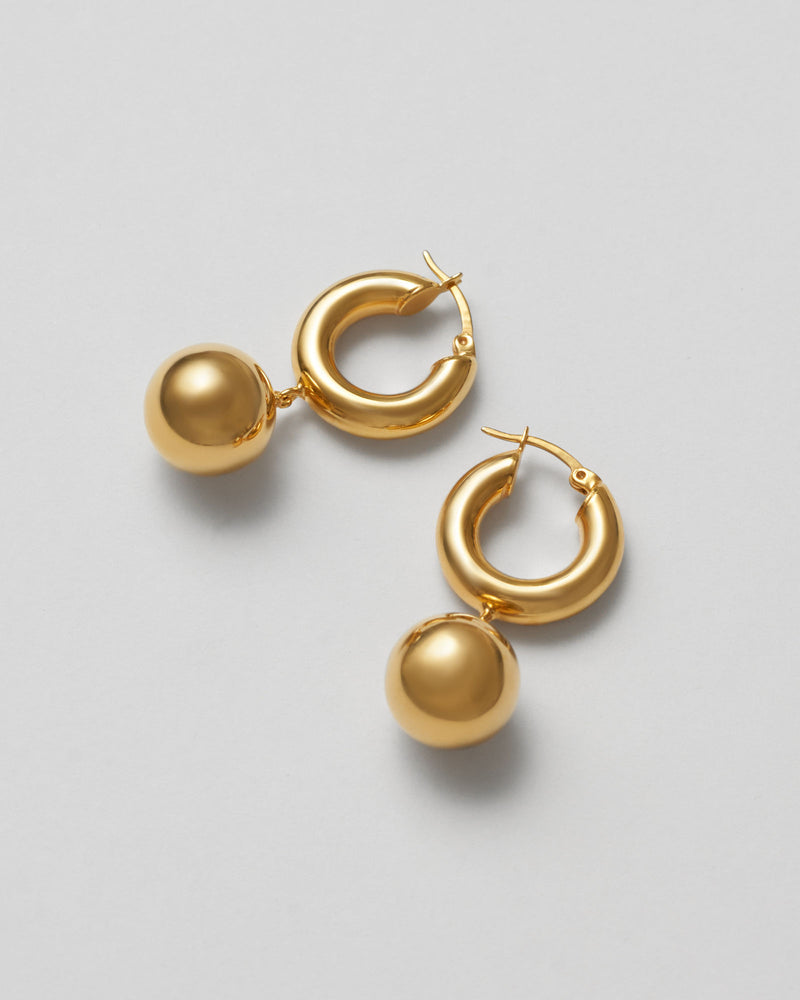 Sphere Gold Plated Hoops