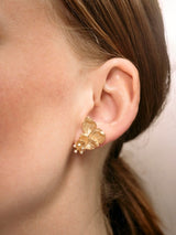 Wild Rose 18K Gold Earrings w. Diamonds