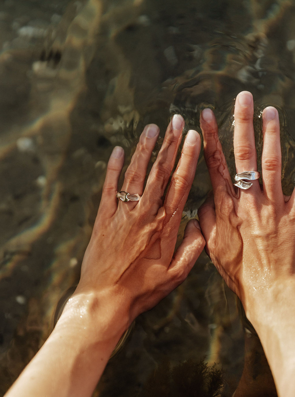 Lactuca Open Silver Ring