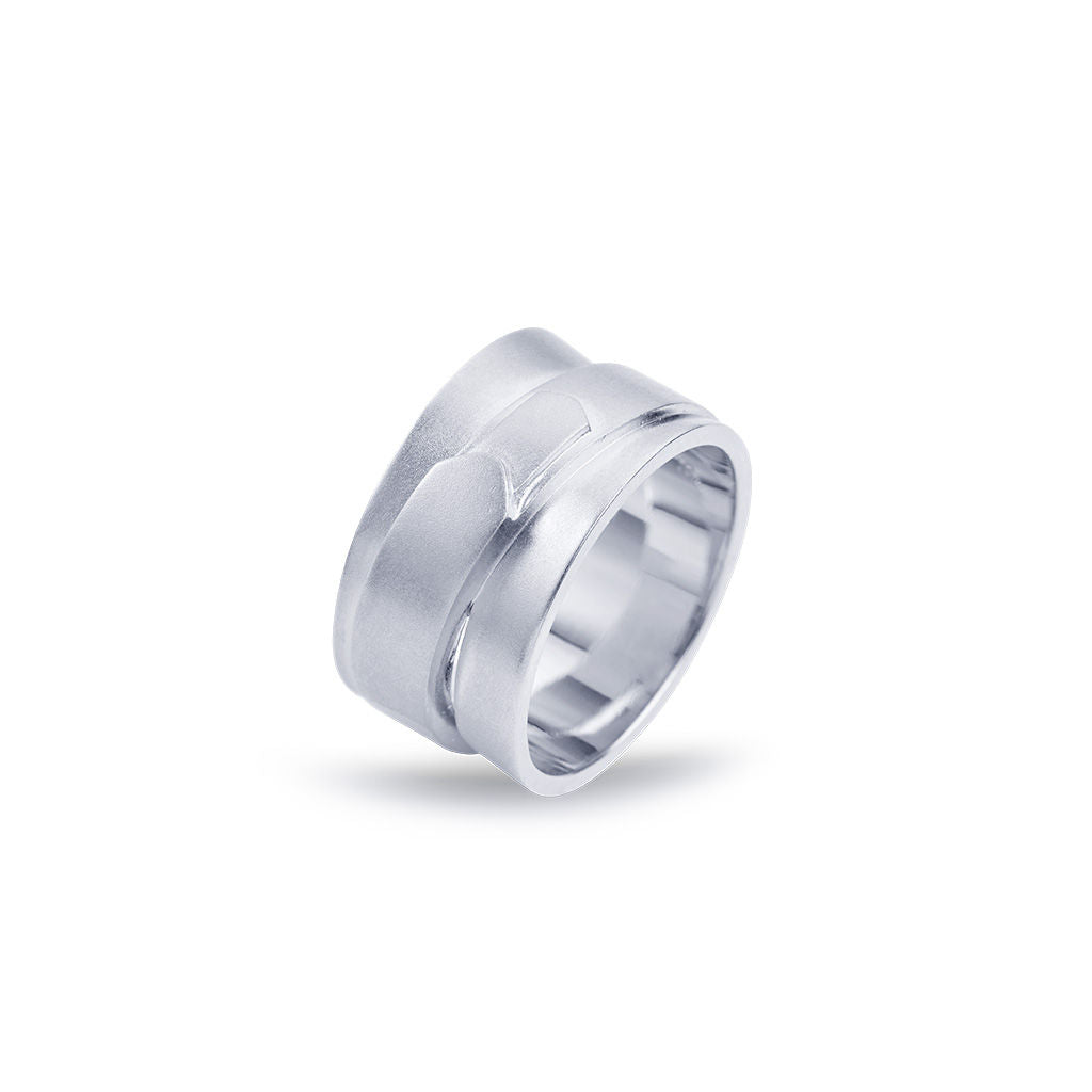 Jovianer kleiner 18K -Weißgold -Ring