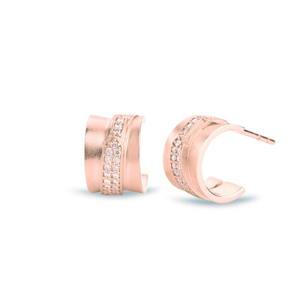 Jovian 18K Rosegold Earrings w. Diamonds
