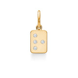My Secret R 18K Gold Pendant w. Diamonds