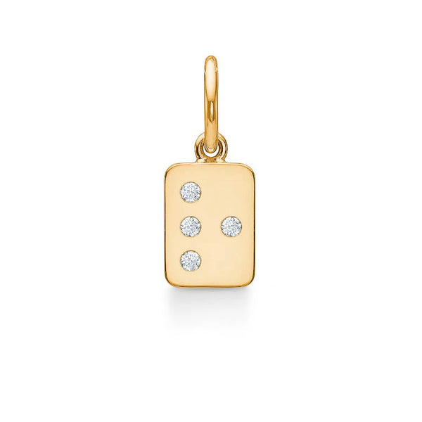 My Secret R 18K Gold Pendant w. Diamonds