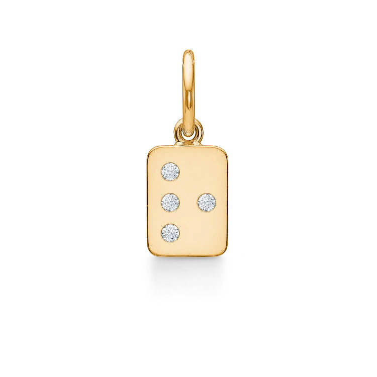 My Secret R 18K Gold Pendant w. Diamonds